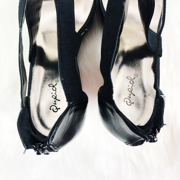 [QUPID] Strappy Wicker Wedges - Picture 6 of 8